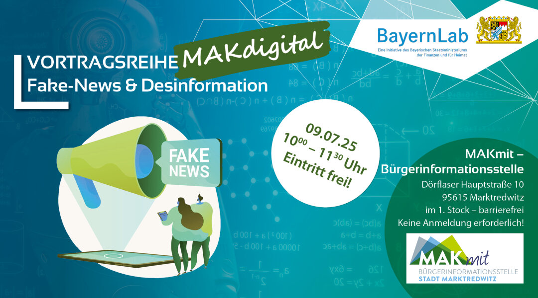 Termingrafik für Vortrag Fake News